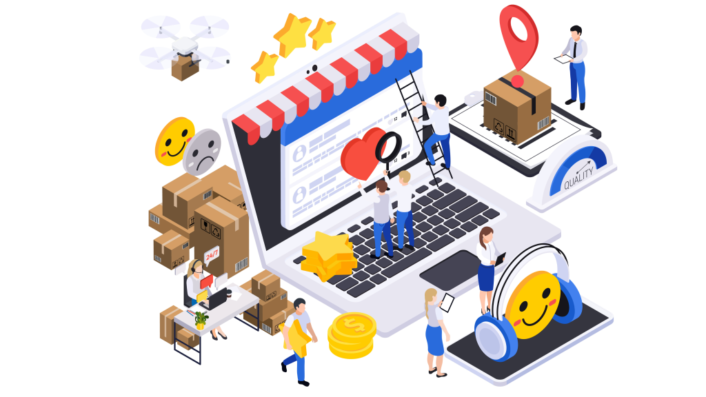 an illustration of many  how dropshipping works