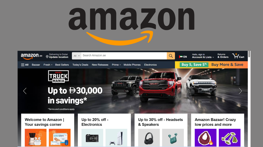 Screenshot of Amazon Platform