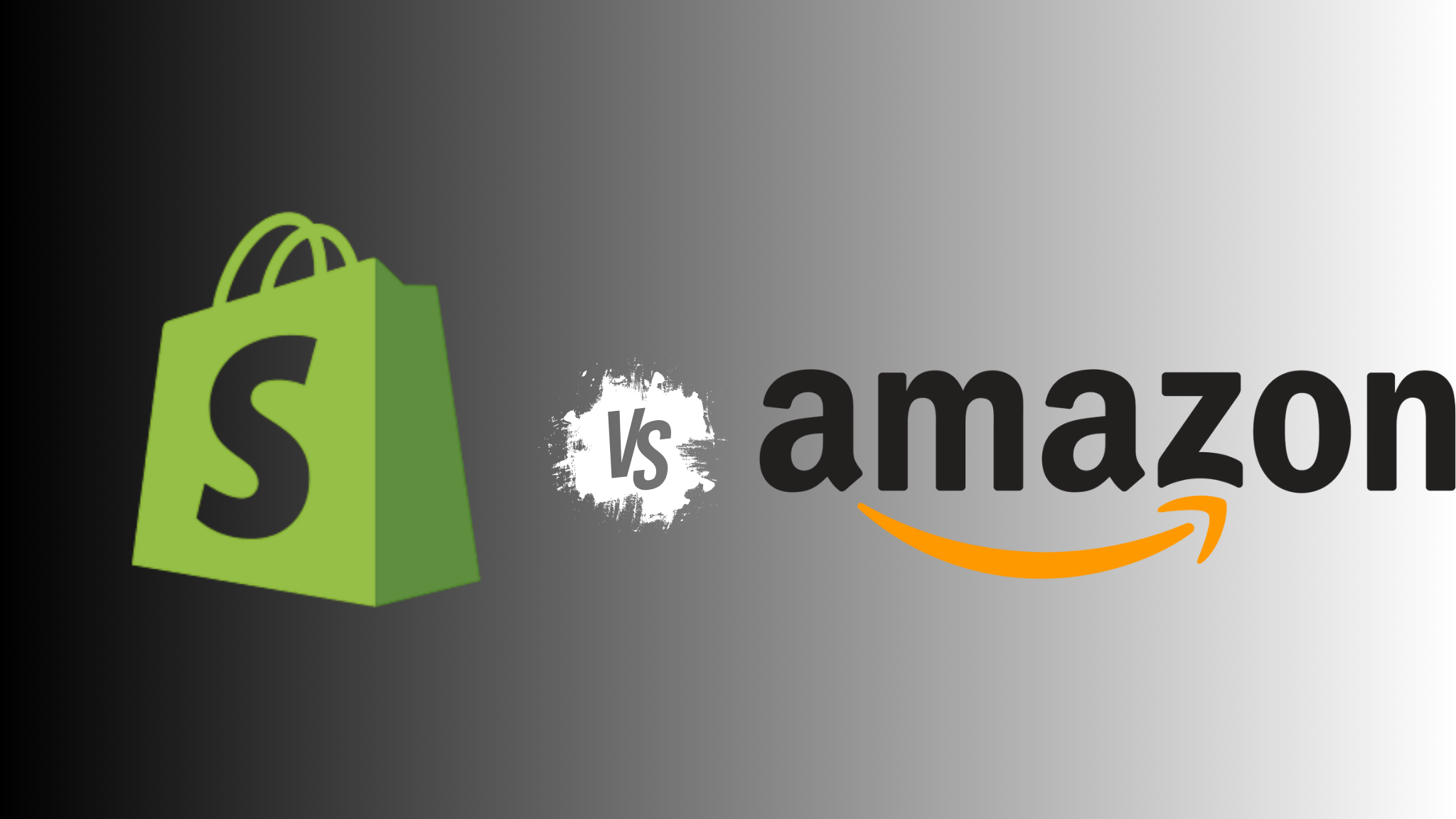 Shopify vs Amazon Dropshipping Banner showing shopify vs Amazon logo