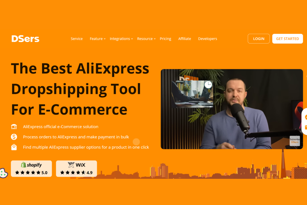 Image of an Aliexpress dropshipping tool interface showcasing product listings and order management features for the context of best Dropshipping Suppliers for Shopify