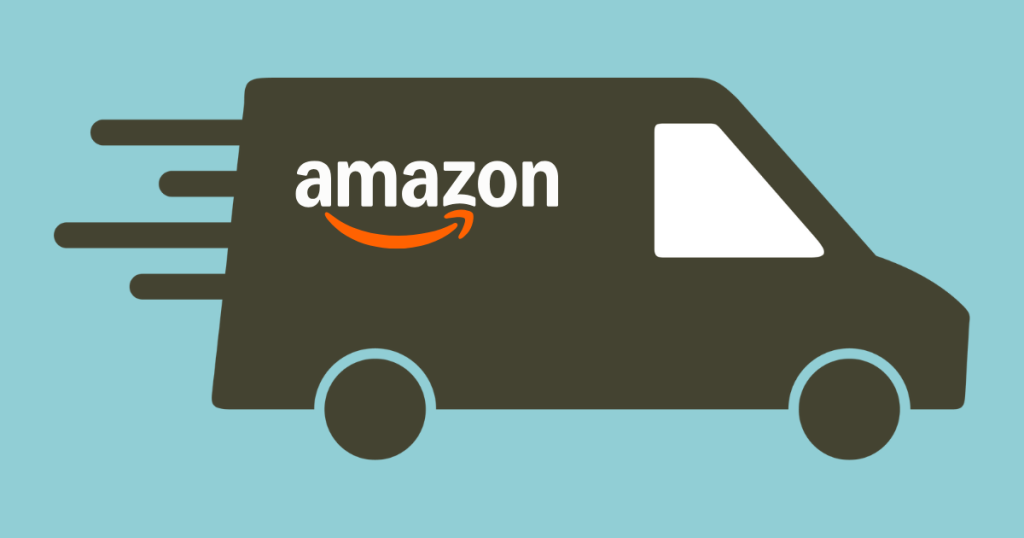 an image showing a car witj amazon logo to represnt the Amazon FBA concept